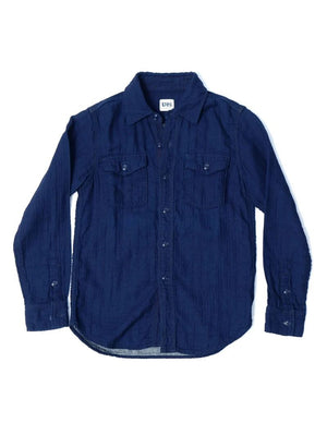 UES Denim 502604-I Indigo Herringbone Double Gauze Shirt