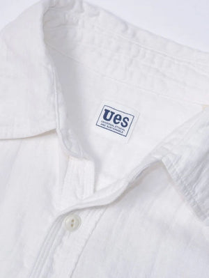 UES Denim 502604 Off White Herringbone Double Gauze Shirt