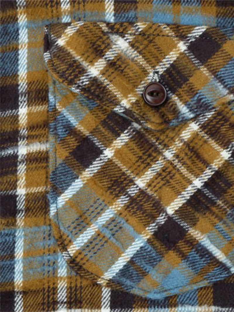 UES Mustard Slubby Flannel Shirts
