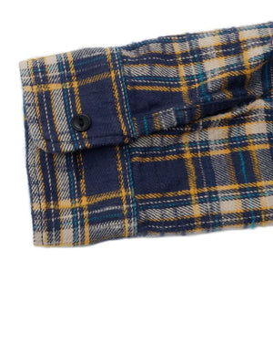 UES Navy Slubby Flannel Shirts 502655