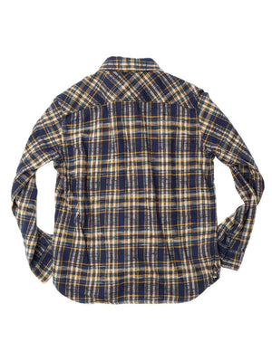 UES Navy Slubby Flannel Shirts 502655