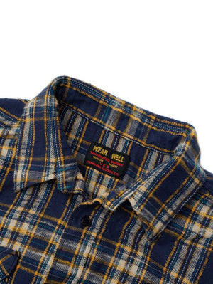 UES Navy Slubby Flannel Shirts 502655