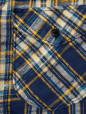 UES Navy Slubby Flannel Shirts 502655