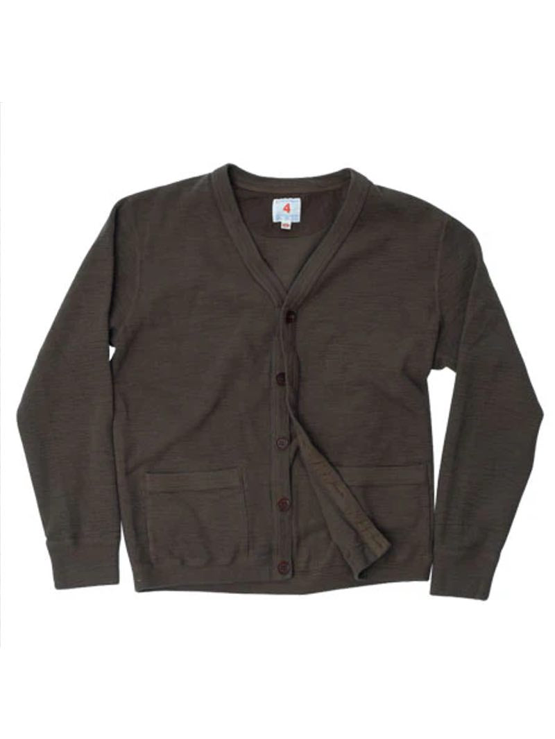 UES Olive Single Rib Cardigan