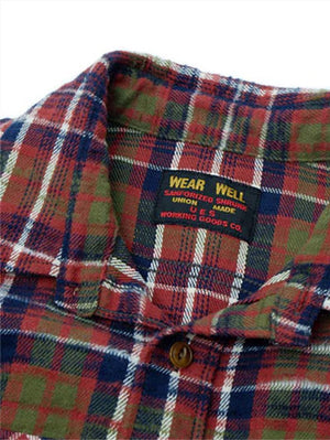 UES Red Slubby Flannel Shirts