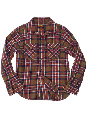 UES Red Slubby Flannel Shirts