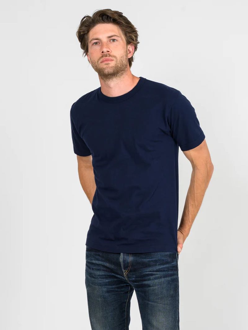 UTILITEES 5.5 oz Navy Loopwheel Crew Neck T-shirt