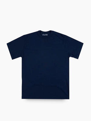 UTILITEES 5.5 oz Navy Loopwheel Crew Neck T-shirt