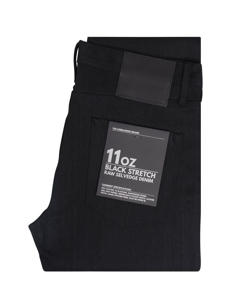 Unbranded UB144 BLACK 11oz Skinny Fit