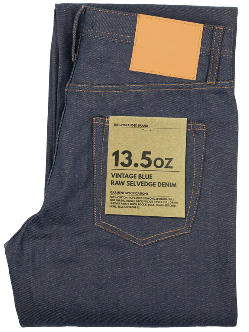 Unbranded UB754 Wide Fit 13.35oz Vintage Blue Selvedge