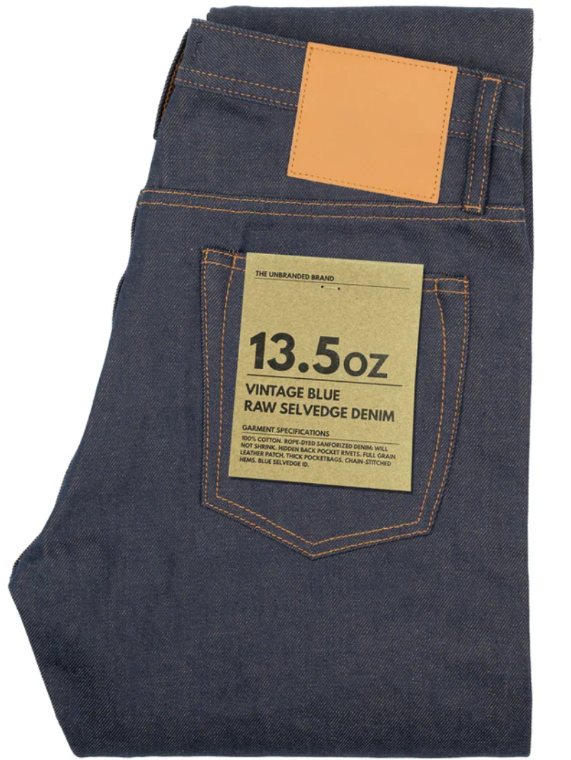 Unbranded UB854 Relaxed Straight 13.5oz Vintage Blue Selvedge