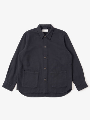 Universal Works Black Kendal Cotton Travail Overshirt