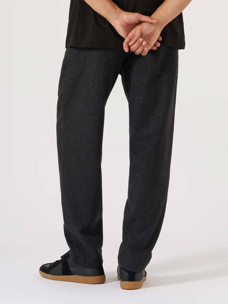 Universal Works Black Salt n' Pepper Tweed Military Chino