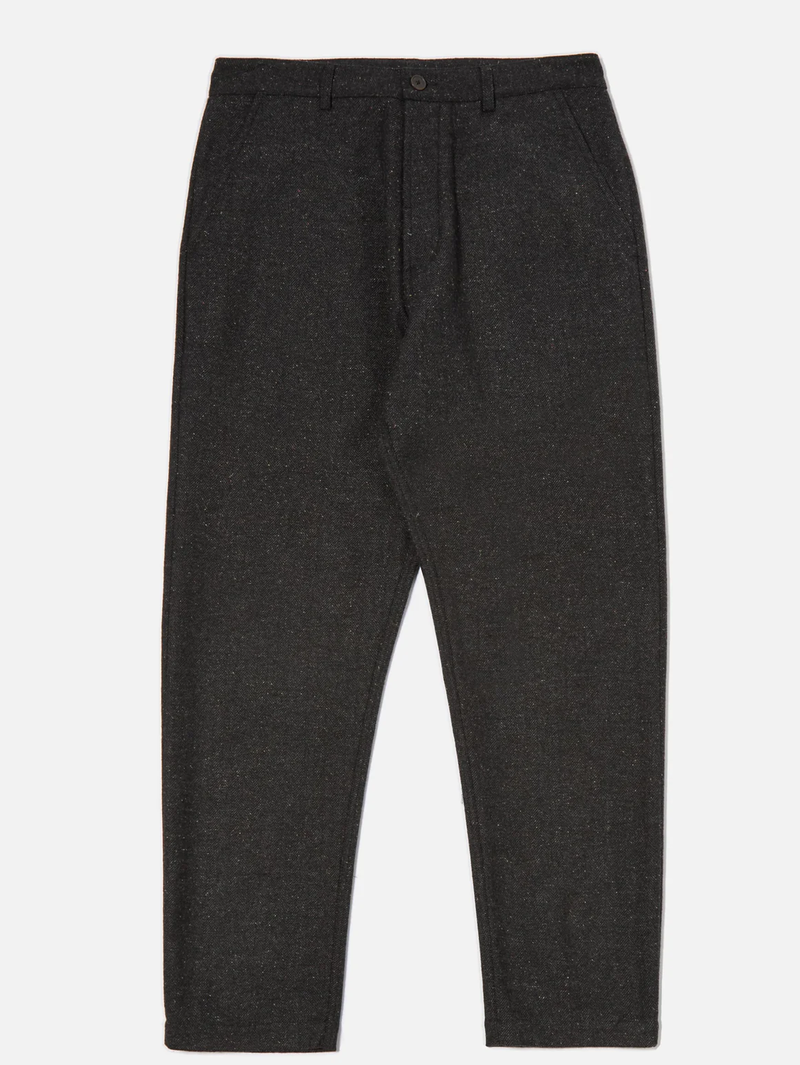 Universal Works Black Salt n' Pepper Tweed Military Chino