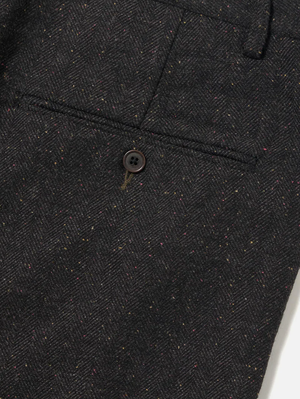 Universal Works Black Salt n' Pepper Tweed Military Chino