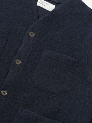 Universal Works Black Wool Cardigan