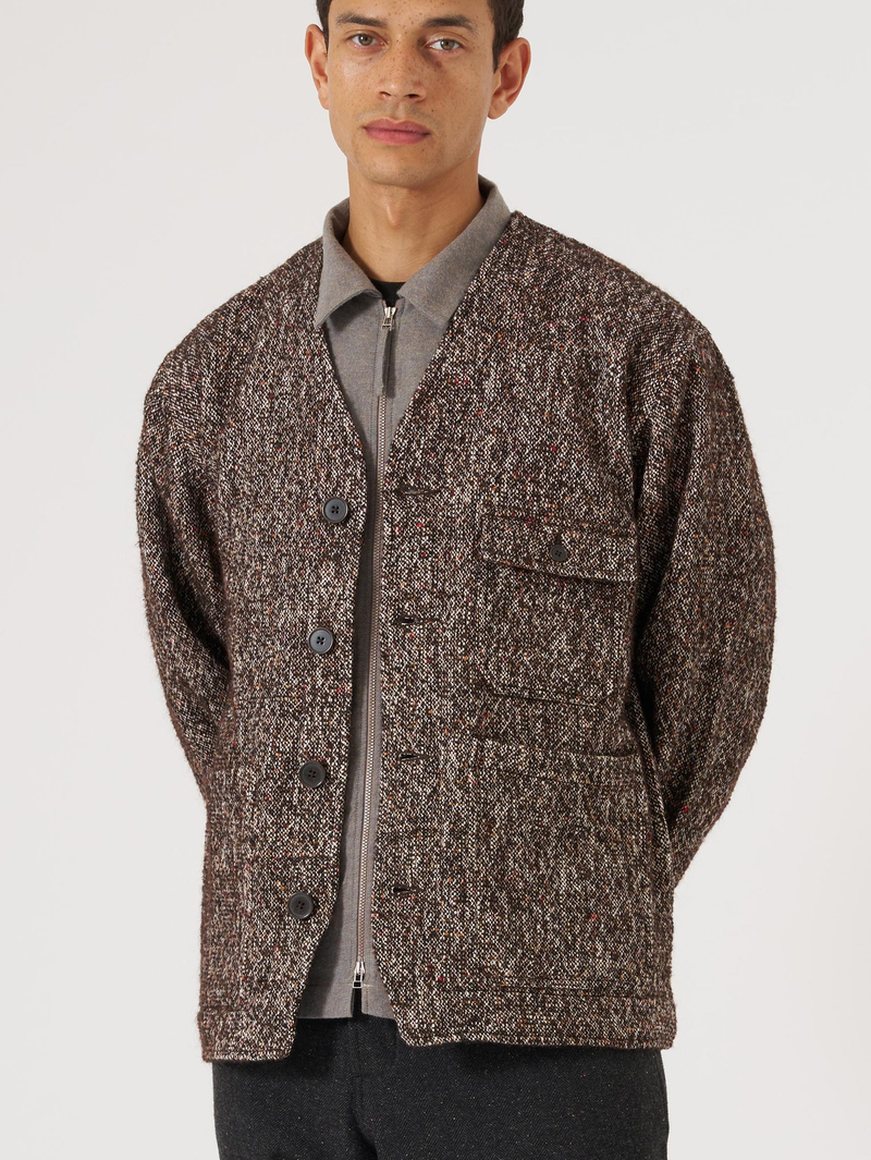 Universal Works Brown Cabin Jacket Sedona Tweed