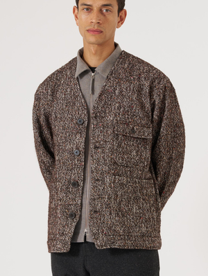 Universal Works Brown Cabin Jacket Sedona Tweed