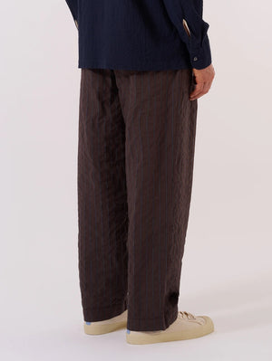Universal Works Brown Chester Stripe Oxford Pant