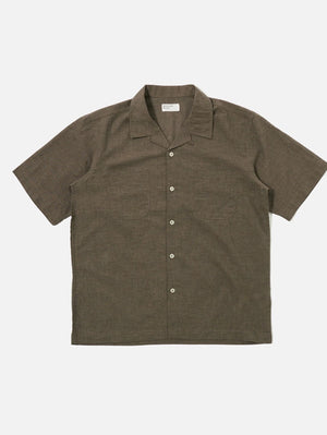 Universal Works Brown Fine Organic Cotton Sal Road Shirt