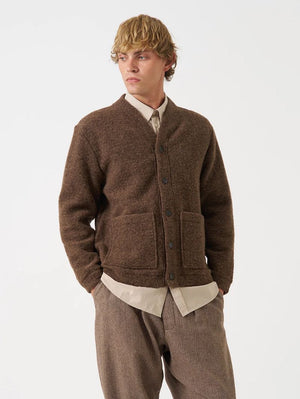 Universal Works Brown Marl Advance Cardigan