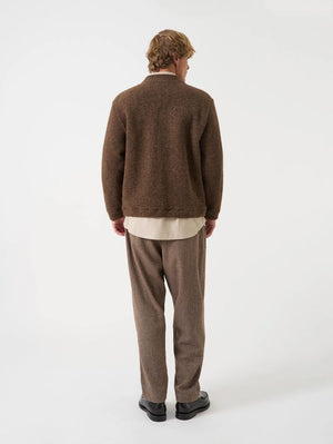 Universal Works Brown Marl Advance Cardigan