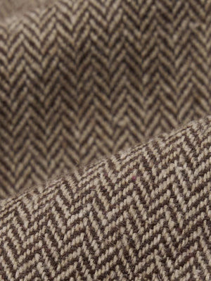 Universal Works Brown Wool Herringbone Gillespie Pants