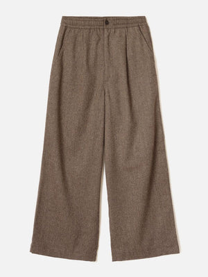 Universal Works Brown Wool Herringbone Gillespie Pants