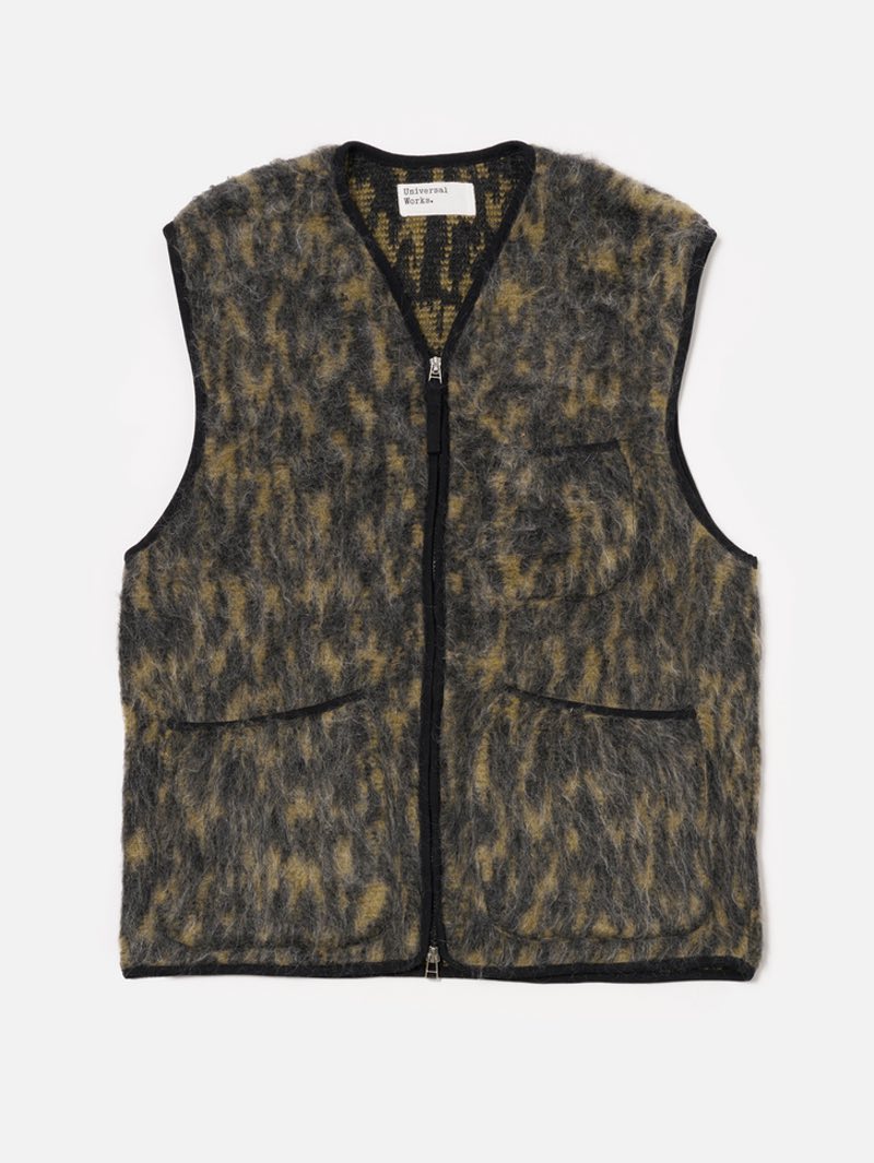 Universal Works Charcoal Zip Gilet