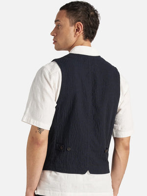 Universal Works Dark Navy Ospina Cotton Field Waistcoat