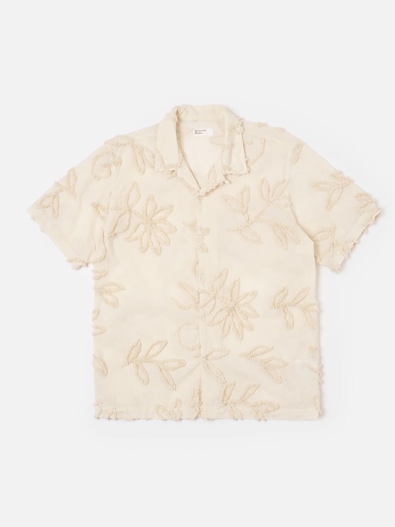 Universal Works Ecru 3D Flower Road Shirt