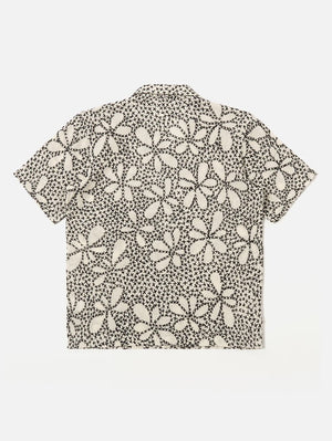 Universal Works Ecru/Black Kantha Flower Road Shirt