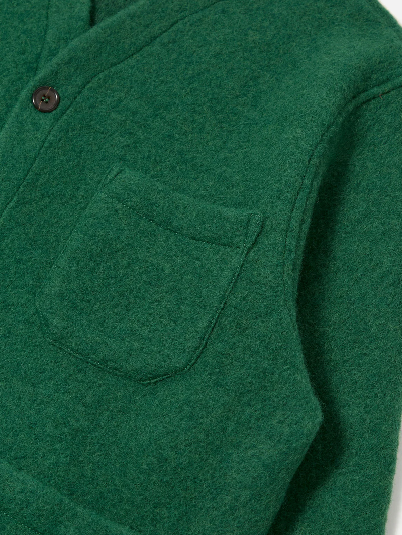 Universal Works Green Wool Cardigan