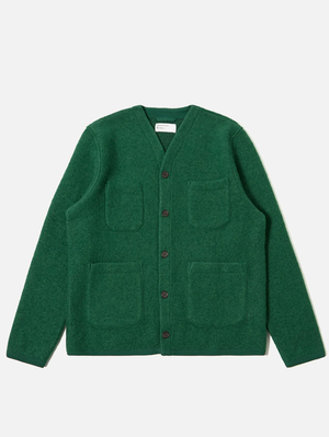 Universal Works Green Wool Cardigan