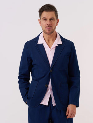 Universal Works Indigo Kimstop Two Button Jacket
