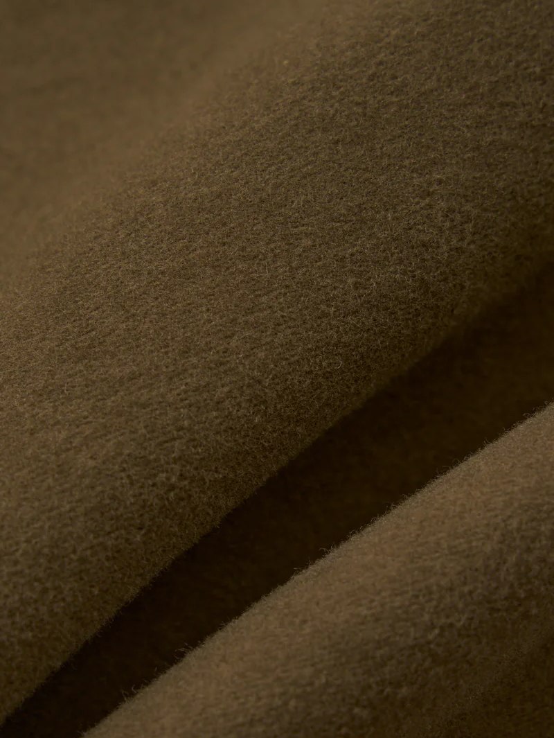 Universal Works Khaki Moleskin Pleated Track Pant