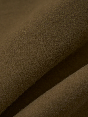 Universal Works Khaki Moleskin Pleated Track Pant