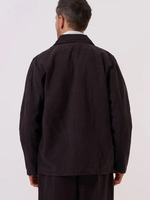 Universal Works Licorice Lyo Linen Mix Coverall Jacket