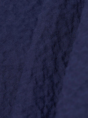 Universal Works Navy Arten Seersucker Road Shirt