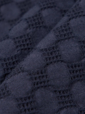 Universal Works Navy Dot Waffle Road Shirt