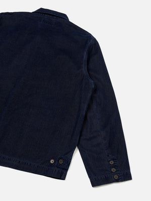 Universal Works Navy Flock Chambray Warmus Jacket