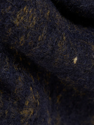 Universal Works Navy Marble Fleece Cardigan