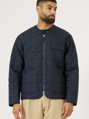 Universal Works Navy Quilted Military Liner Jacket