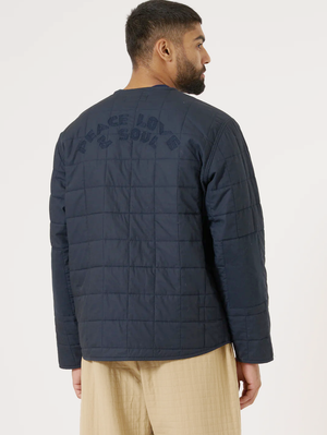 Universal Works Navy Quilted Military Liner Jacket