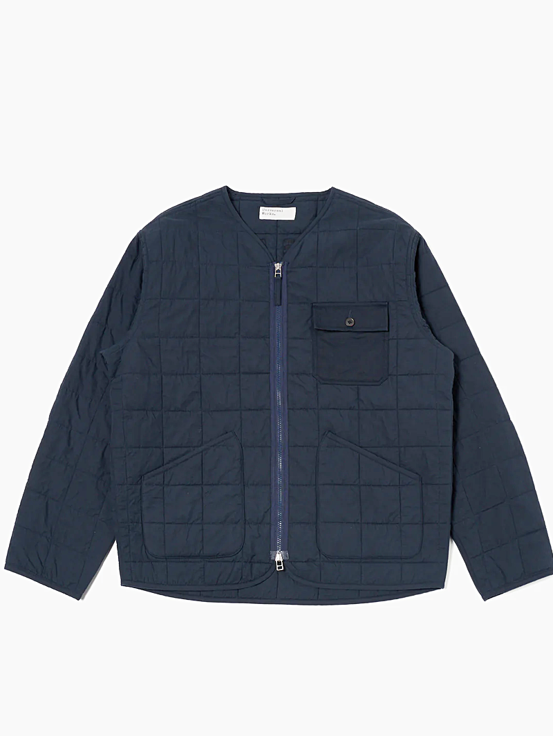 Universal Works Navy Quilted Military Liner Jacket