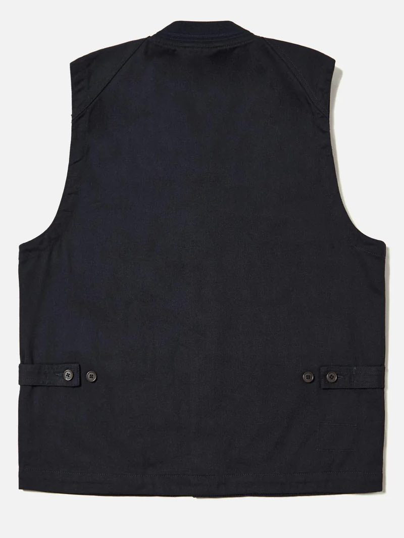 Universal Works Navy Station Waistcoat