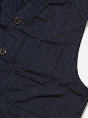 Universal Works Navy Station Waistcoat