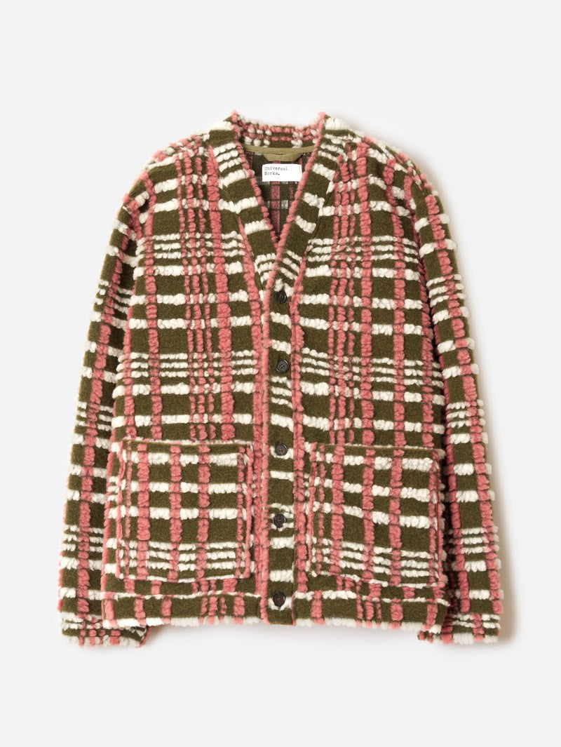 Universal Works Olive Duomo Fleece Cardigan
