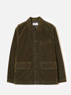 Universal Works Olive Flock Chambray Warmus Jacket