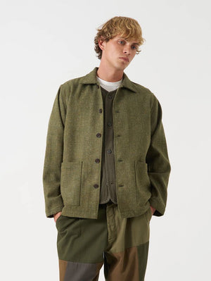 Universal Works Olive Harris Tweed Easy jacket